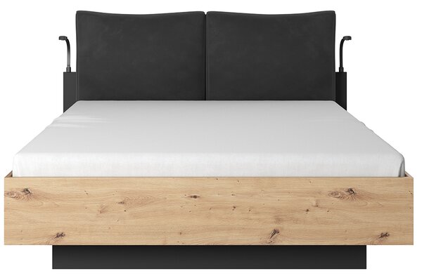 Ložnice NEST | 5 dílů | s roštem 160x200 cm | s úložným prostorem pod postelí | + LED | artisan/antracit
