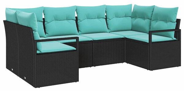 Set pohovek 6 ks Černá [Syntetika]: Poly Ratan 3346526