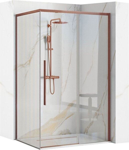 Sprchový Kout Rea Solar 80X100 Brush Copper