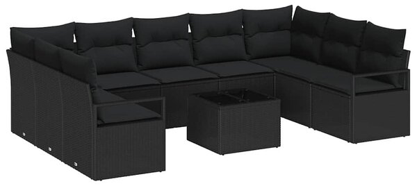 Set pohovek 10 ks Černá polyratan 3346553