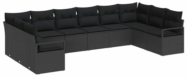 Set pohovek 10 ks Černá polyratan 3346563