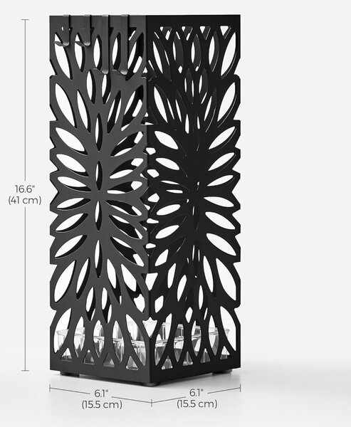 SONGMICS Stojan na deštníky SVEA II 41 cm černý