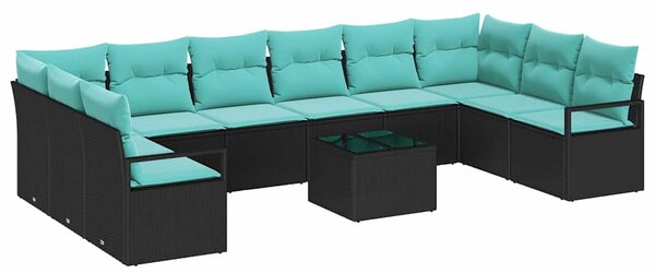 Set pohovek 11 ks Černá polyratan 3346576