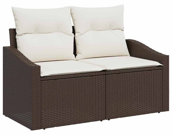 Set pohovek 6 ks Hnědá a krémová polyratan 3346598
