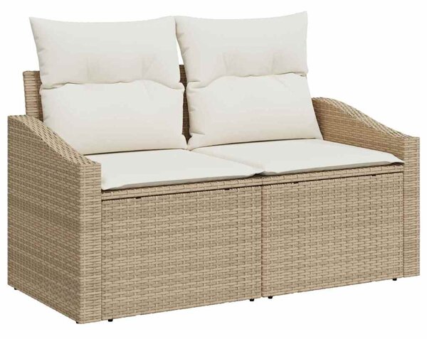 Set pohovek 9 ks Béžová a krémová polyratan 3346651