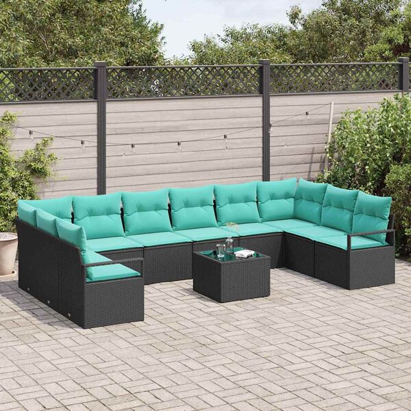 Set pohovek 11 ks Černá polyratan 3346576