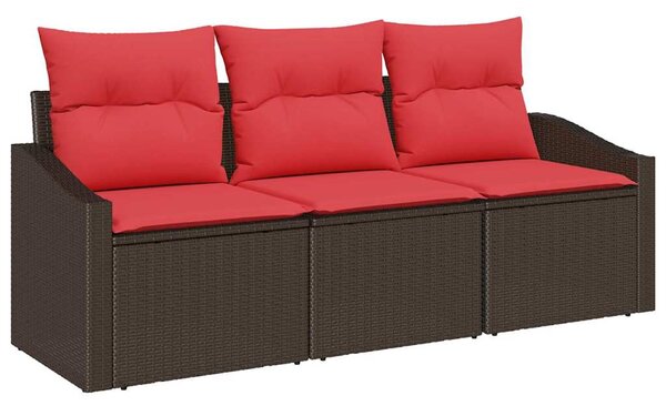 Set pohovek 3 ks Hnědá polyratan 3346584