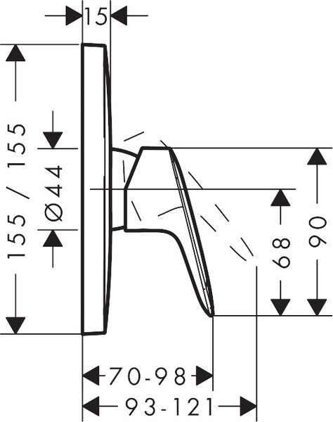 Hansgrohe Logis - Sprchová baterie pod omítku, černá matná 71605670