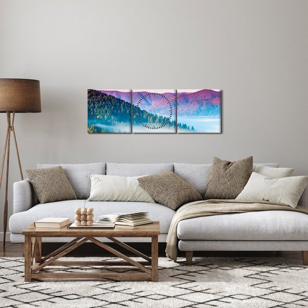 Obraz - Panorama 2 (s hodinami) (90x30 cm)