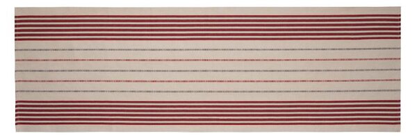 Prostírání MURI proužky béžovočervená běhoun delší strana 100-170 cm