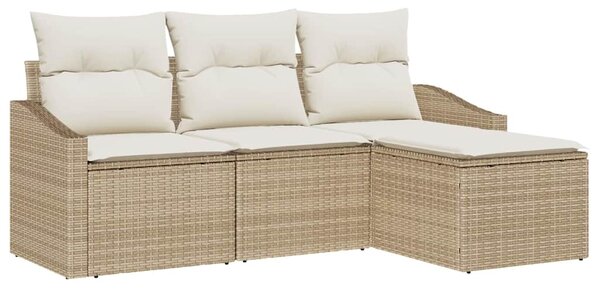 Set pohovek 4 ks Béžová polyratan 3346671