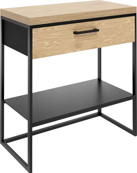 Baltica Design Elin skříňka 60x35x75 cm pod umyvadlo stojící černá-dub 5904107906461