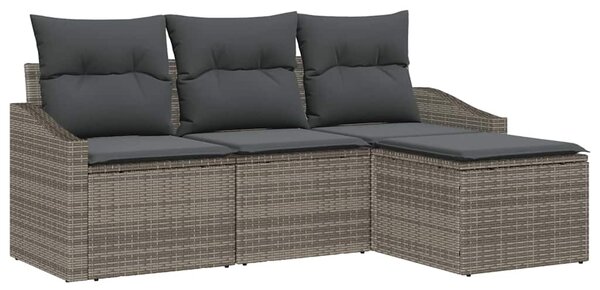 Set pohovek 4 ks Šedá polyratan 3346669