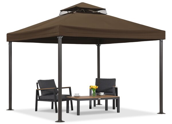 Hnědý zahradní pavilon Valencia 3x3 m Garden Point