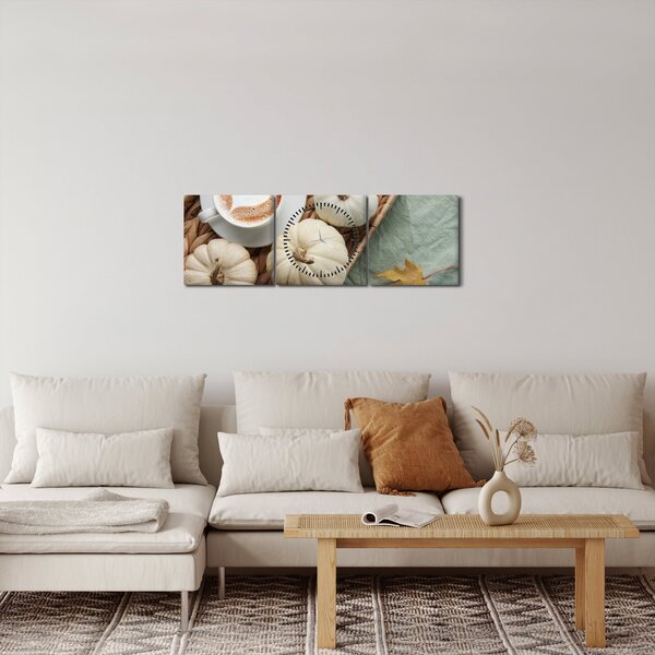 Obraz - Podzimní dýchánek (s hodinami) (90x30 cm)