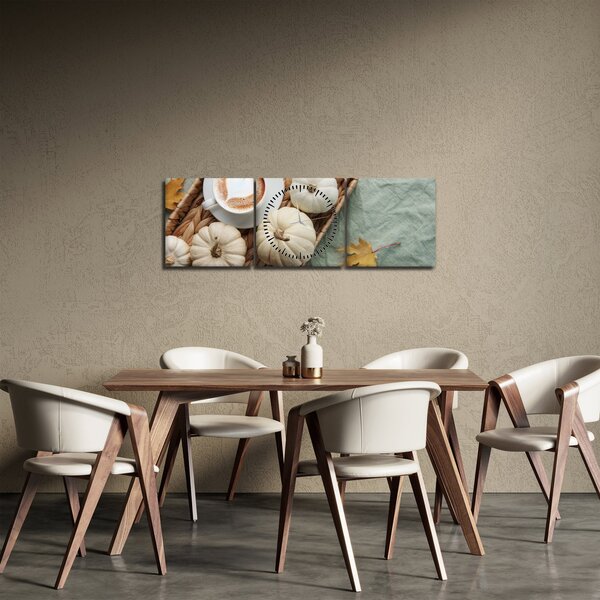 Obraz - Podzimní dýchánek (s hodinami) (90x30 cm)
