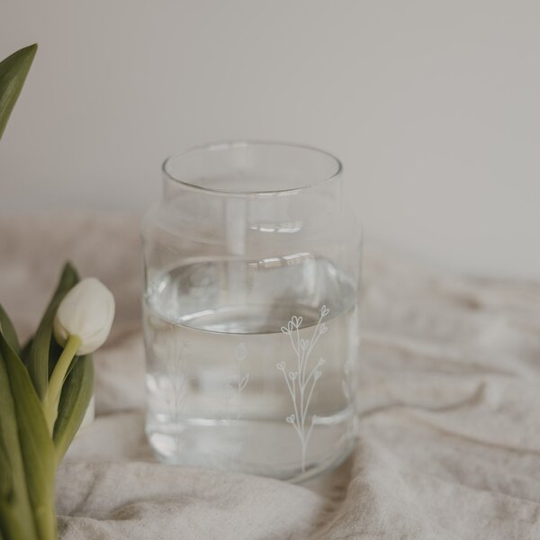 Skleněná váza Floral Clear 14 cm