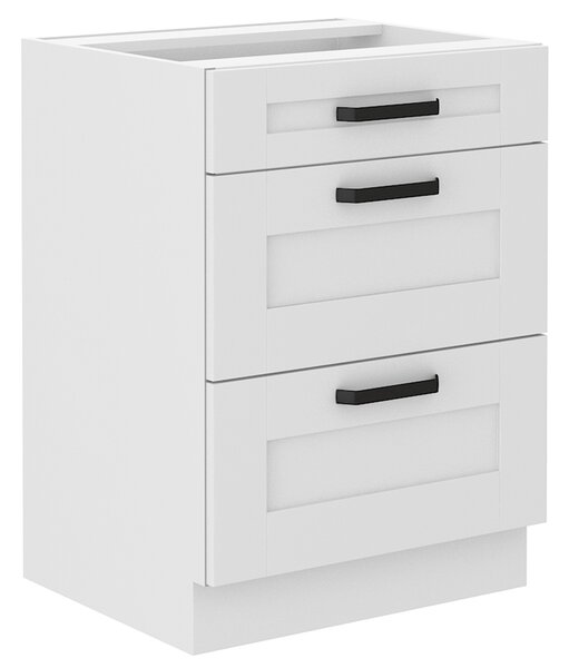 Kuchyňská linka LUNA bb | 330x270 + 180 cm | PREMIUM BOX zásuvky | UNI dvířka | bílá mat