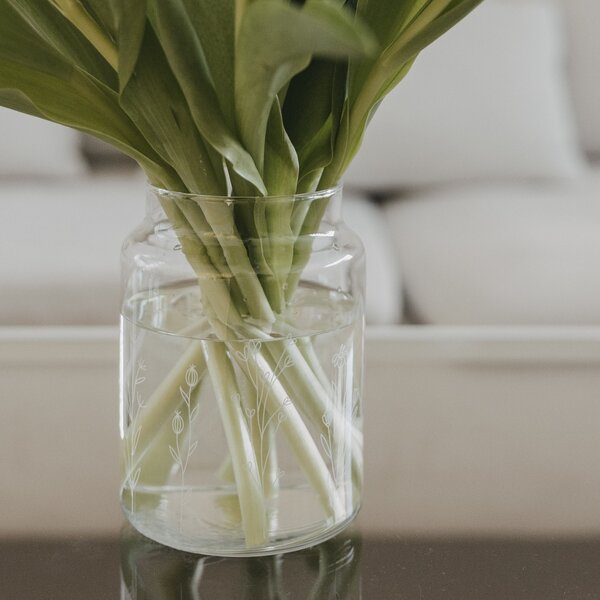 Skleněná váza Floral Clear 14 cm
