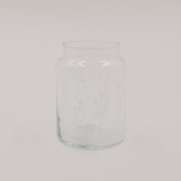 Skleněná váza Floral Clear 14 cm