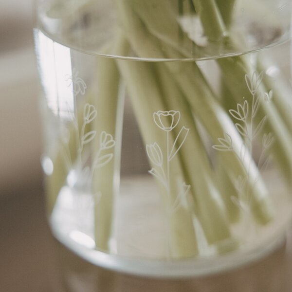 Skleněná váza Floral Clear 14 cm