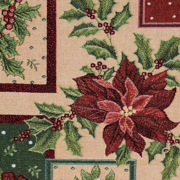Prostírání MOTIV LUREX vánoční patch červenozlatá prostírání cca 30 x 45 cm