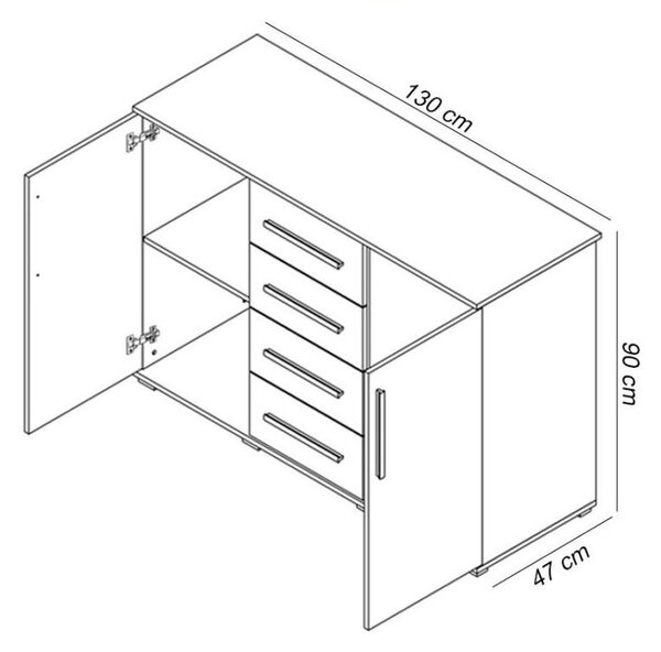 Komoda Daphis D03. Akce -17%