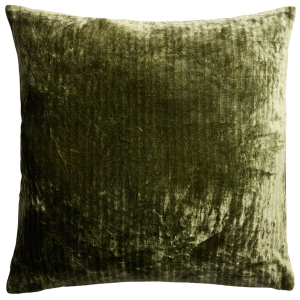 Kave Home Zelený sametový povlak na polštář Caril 45 x 45 cm