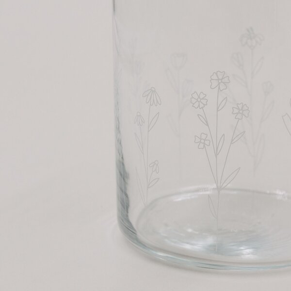 Skleněná váza Floral Clear 14 cm