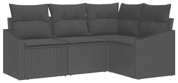 Set pohovek 4 ks Černá polyratan 3346703