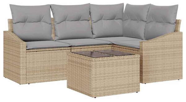 Set pohovek 5 ks Béžová polyratan 3346710