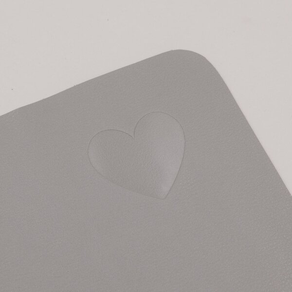 Podložka na pracovní stůl Heart Grey 80 x 40 cm