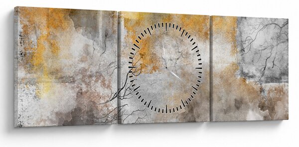 Obraz - Abstrakce (s hodinami) (90x30 cm)