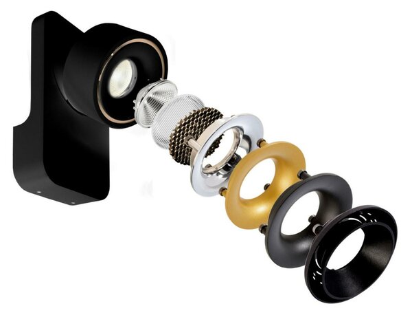 Deko-Light nástěnné přisazené svítidlo Uni II 220-240V AC/50-60Hz 12,00 W 3000 K 670 lm 120 mm černá 341232