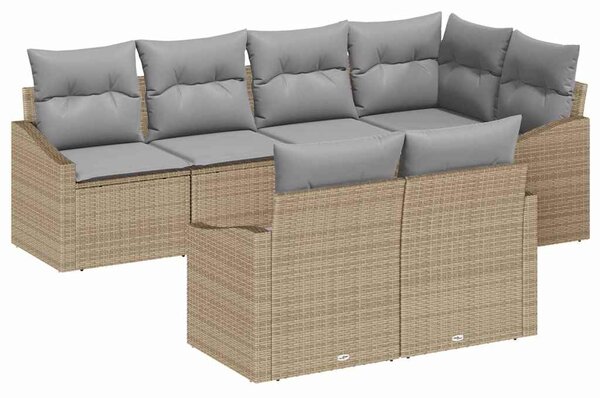 Set pohovek 7 ks Béžová polyratan 3346760