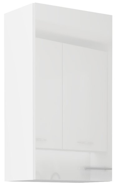 LARA wh | horní skříňka 60G-90 1F s policemi | 60 cm | UNI dvířka | VYSOKÁ | bílá lesk