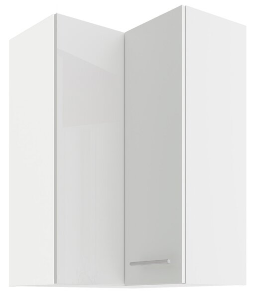 LARA wh | horní skříňka 60x60 GN-90 2F (90°) rohová | 60x60 cm | VYSOKÁ | bílá lesk