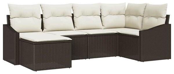 Set pohovek 6 ks Hnědá polyratan 3346788