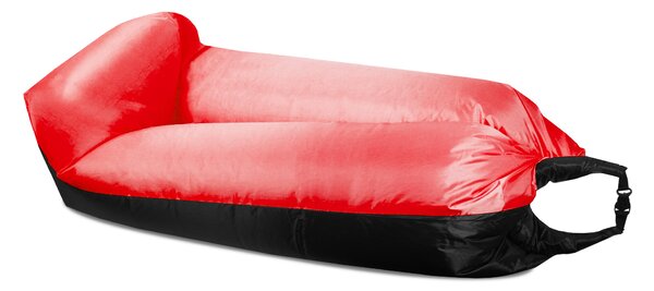 Aga Nafukovací vak LAZY BAG 230x70 cm Černý/Červený