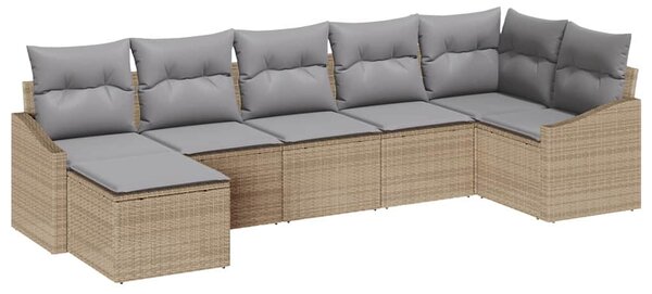 Set pohovek 7 ks Béžová polyratan 3346810