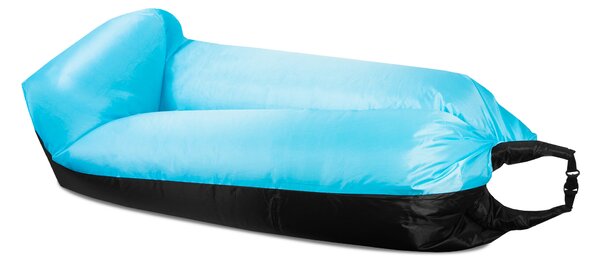 Aga Nafukovací vak LAZY BAG 230x70 cm Černý/Modrý