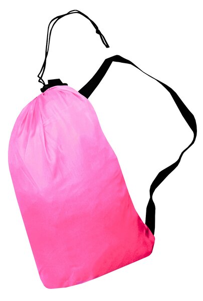 Aga Nafukovací vak LAZY BAG 230x70 cm Černý/Růžový