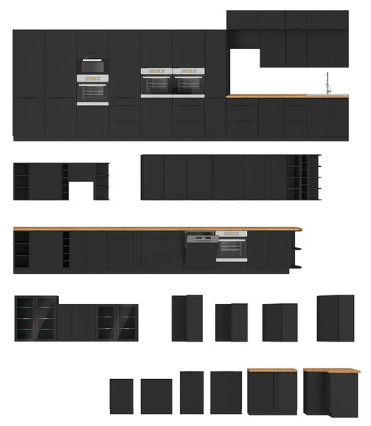 SIENA | závěsná police 60 G-36 ONE LOFT | 60 cm | černá