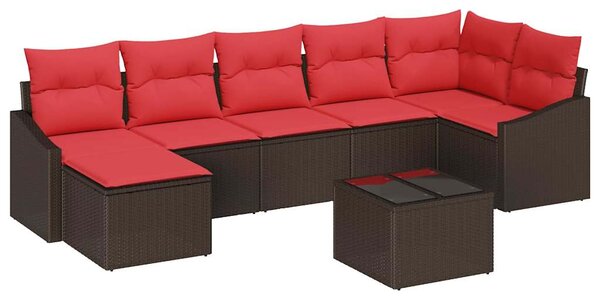 Set pohovek 8 ks Hnědá polyratan 3346824