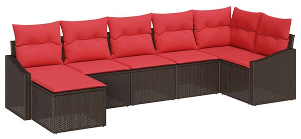 Set pohovek 7 ks Hnědá polyratan 3346814