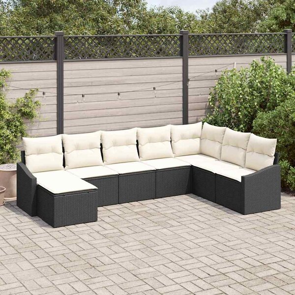 Set pohovek 8 ks Černá polyratan 3346837
