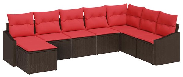 Set pohovek 8 ks Hnědá polyratan 3346844
