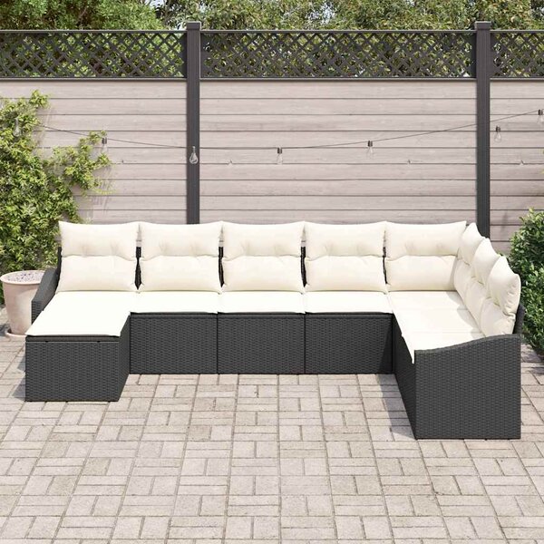 Set pohovek 8 ks Černá polyratan 3346837