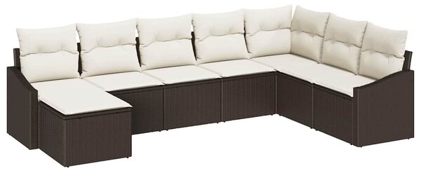 Set pohovek 8 ks Hnědá polyratan 3346838
