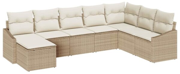 Set pohovek 8 ks Béžová polyratan 3346841